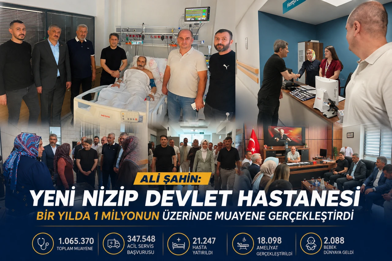 AK Parti Gaziantep Milletvekili Ali Şahin: &ldquo;Yeni Nizip Devlet Hastanemiz Bir Yılda 1 Milyonun &Uuml;zerinde Muayene Ger&ccedil;ekleştirdi&rdquo;