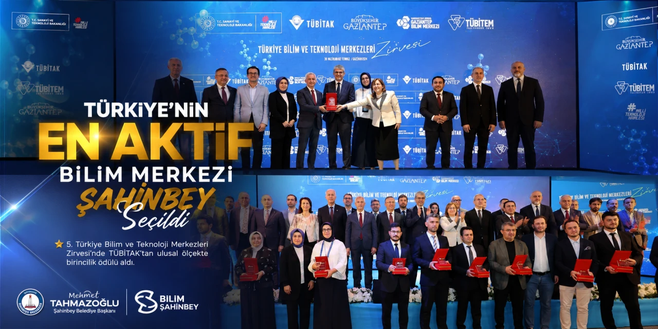 T&uuml;rkiye&rsquo;nin En Aktif Bilim Merkezi Şahinbey Oldu