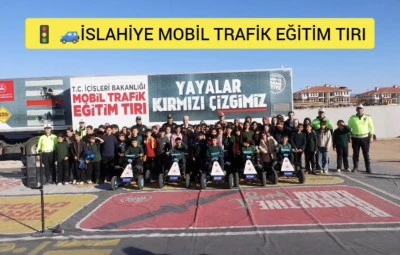 1000 &ouml;ğrenciye İslahiye&rsquo;de uygulamalı trafik eğitimi 