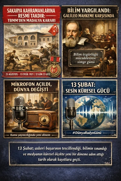 13 ŞUBAT TARİHTE BUG&Uuml;N  Tarihe Damga Vuran Gelişmeler