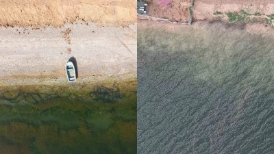 5 ay &ouml;nce &ccedil;ekilmişti, son hali havadan g&ouml;r&uuml;nt&uuml;lendi: Barajda su seviyesi yeniden y&uuml;kseldi

