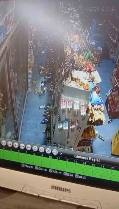 6.1’lik deprem marketi darmadağın etti
