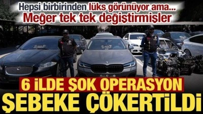 6 ilde l&uuml;ks ara&ccedil; operasyonu: Hurda ara&ccedil;ları sıfır gibi satan &ccedil;ete &ccedil;&ouml;kertildi