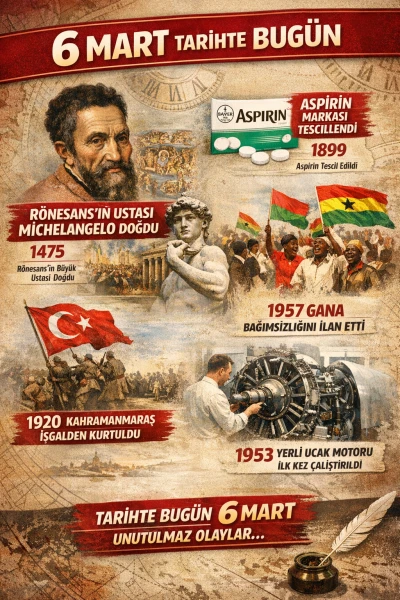 6 Mart Tarihte Bug&uuml;n