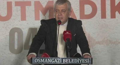 6 Şubat depremi unutulmadı, Osmangazi&rsquo;de anma t&ouml;reni d&uuml;zenlendi

