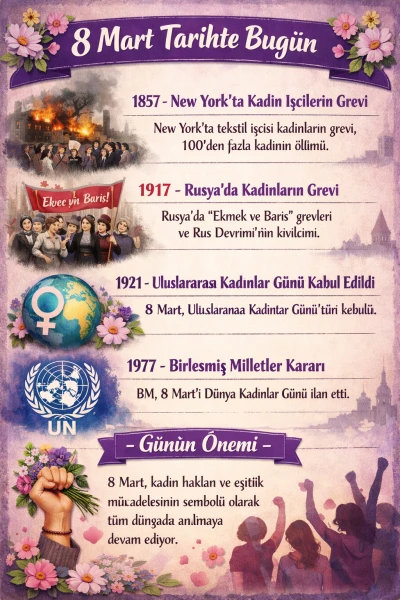 8 Mart Tarihte Bug&uuml;n