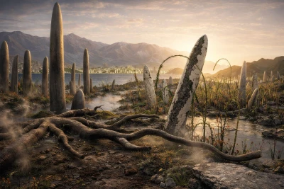 8 Metrelik Gizem &Ccedil;&ouml;z&uuml;ld&uuml;: Prototaxites Ne Hayvan Ne Bitki Ne de Mantar &Ccedil;ıktı