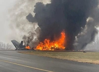 ABD&rsquo;de havaalanına iniş yapan &ouml;zel jet d&uuml;şt&uuml;
