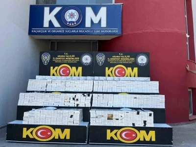 Adana’da 12 milyon makaron ve 725 kilogram tütün ele geçirildi
