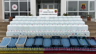 Adana&rsquo;da 2 bin 495 litre sahte alkol ele ge&ccedil;irildi
