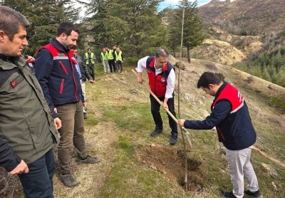 Afyonkarahisar&rsquo;da 2 bin kestane fidanı toprakla buluşturuldu
