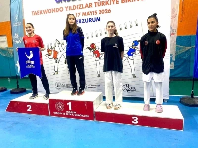 AGM Spor Kul&uuml;b&uuml;&rsquo;nden taekwondoda T&uuml;rkiye derecesi
