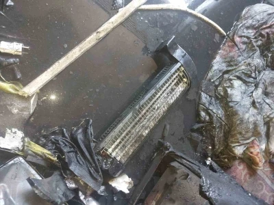 Ağustos sıcağında elektrik sobasından yangın çıktı
