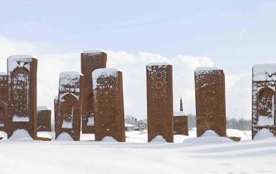 Ahlat&rsquo;ta masalsı kış manzaraları
