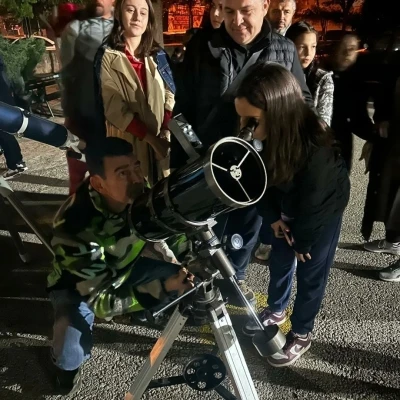 Ahmet Sezer Ortaokulu’nda gece gökyüzü gözlem etkinliği
