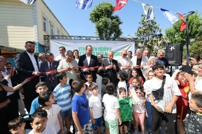 Ahmet Taner Kışlalı Parkı yenilenen y&uuml;z&uuml;yle hizmete a&ccedil;ıldı
