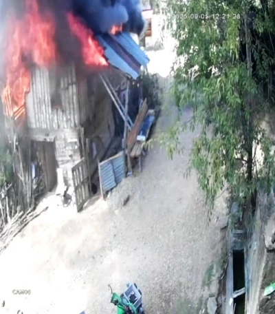 Ahşap evde başlayıp ormanlık alana sıçrayan yangının güvenlik kamerası görüntüleri ortaya çıktı
