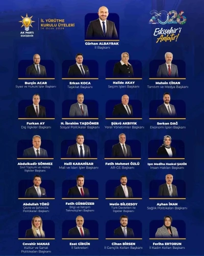 AK Parti Eskişehir İl Y&uuml;r&uuml;tme Kurulu&rsquo;nda g&ouml;rev değişimi
