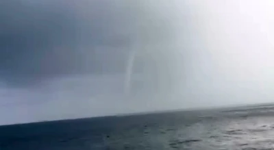 Akdeniz’de oluşan hortum görüntülendi
