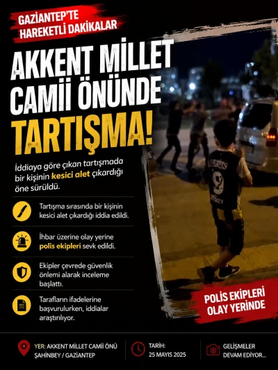 Akkent Millet Camii &Ouml;n&uuml;nde Hareketli Dakikalar