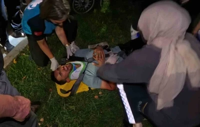 Aksaray’da kontrolden çıkan otomobil refüje çıktı: 1 yaralı
