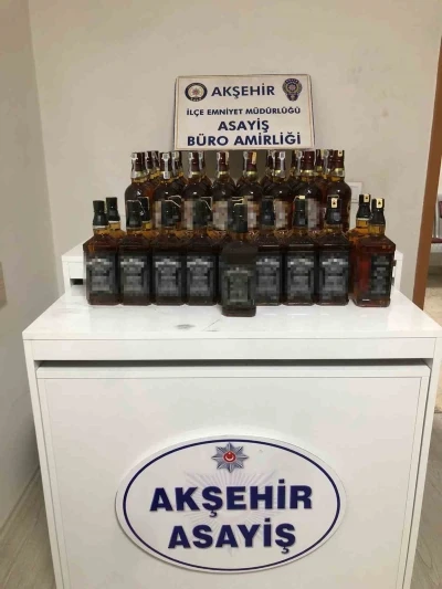 Akşehir’de kaçak içki operasyonu
