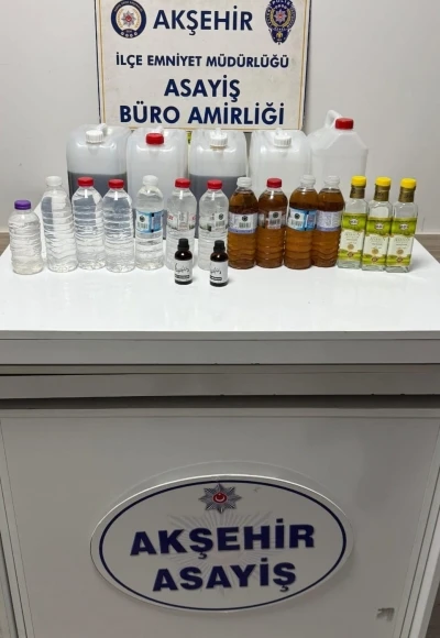 Akşehir&rsquo;de sahte alkol operasyonu
