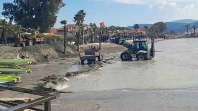 Akyaka sahili yaz sezonuna hazırlanıyor
