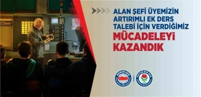 Alan şefi &ouml;ğretmen artırımlı ek ders m&uuml;cadelesini kazandı
