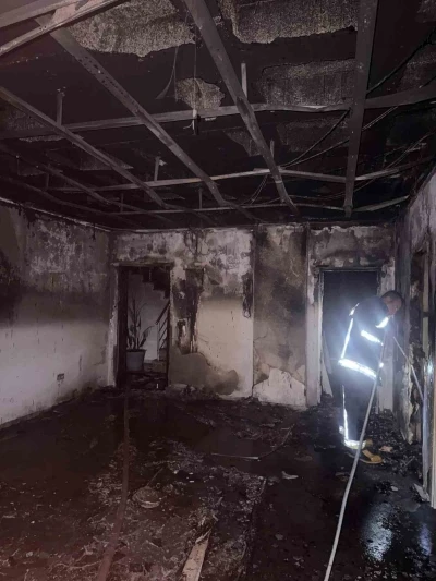 Alanya’da 5 katlı sitenin sauna ve hamam kısmında çıkan yangın büyümeden söndürüldü
