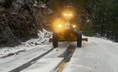 Alanya kırsalında ekiplerin kış mesaisi s&uuml;r&uuml;yor
