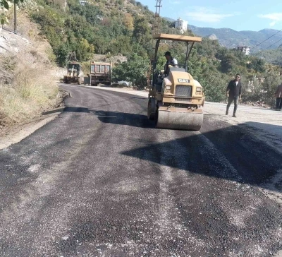 Alanya kırsalında yollar kışa hazırlanıyor
