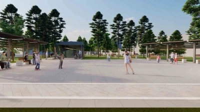 Alanyurt meydan d&uuml;zenlemesi i&ccedil;in &ccedil;alışmalar başladı
