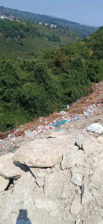 Alaplı’da yol kenarına bırakılan çöpler çevre kirliliğine yol açıyor
