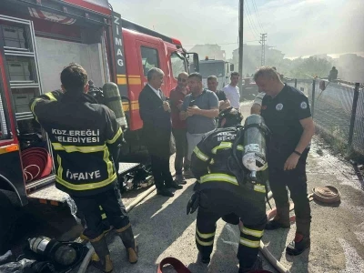 Alevler &ccedil;atıyı sardı, korku dolu anlar yaşandı

