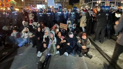 Almanya’nın başkenti Berlin’de Küresel Sumud Filosu’na destek gösterisi
