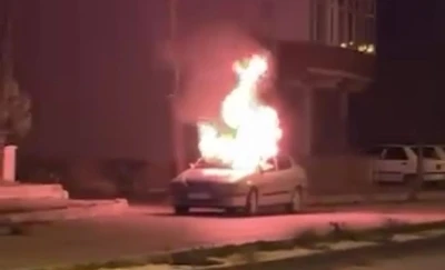 Amasya’da seyir halindeki otomobil alevlere teslim oldu
