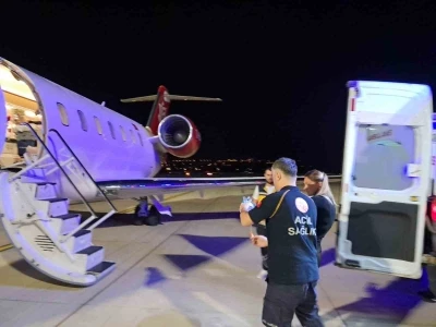 Ambulans uçak 4 buçuk aylık bebek için havalandı

