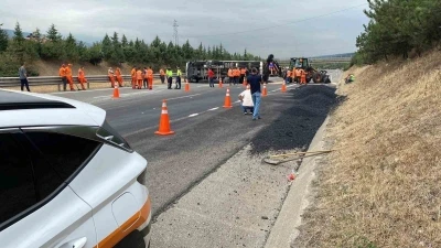 Anadolu Otoyolu 2 saat sonra ulaşıma tekrar açıldı
