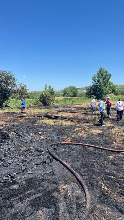 Anız alevi 20 d&ouml;n&uuml;m&uuml; k&uuml;le &ccedil;evirdi
