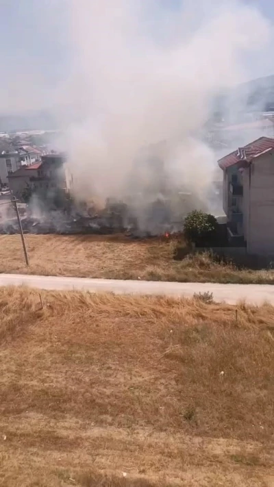Anız yangınında 20 d&ouml;n&uuml;m tarım alanı yandı
