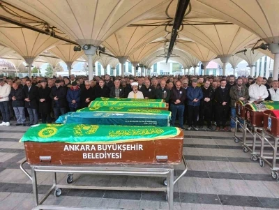 Ankara&rsquo;da gaz sızıntısından vefat eden baba ile kızı son yolcuğuna uğurlandı
