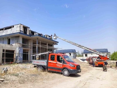 Ankara’da inşaatta yangın
