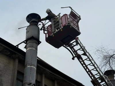 Antakya’da baca yangını
