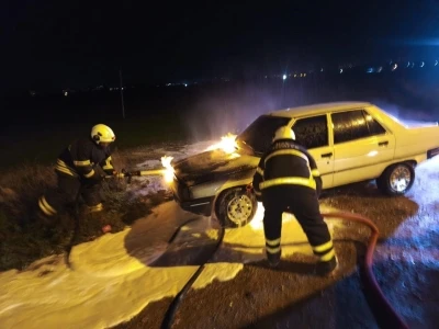 Antakya&rsquo;da otomobil yangını
