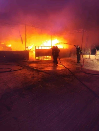 Antakya’da samanlık yangını
