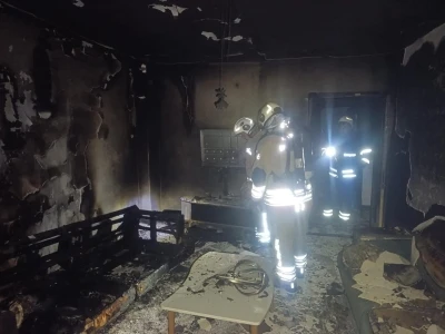 Antakya’da yanan ev kullanılmaz hale geldi
