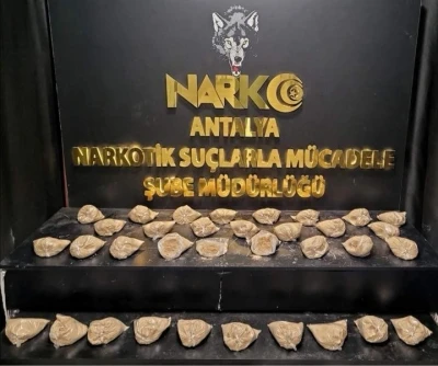 Antalya&rsquo;da 16,6 kilogram eroin ele ge&ccedil;irildi

