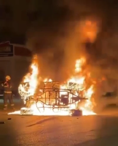 Antalya’da devrilerek alev alev yanan UTV’nin sürücüsü hayatını kaybetti
