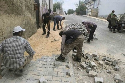 Araban&rsquo;da cadde ve sokaklarda iyileştirilme &ccedil;alışmaları s&uuml;r&uuml;yor